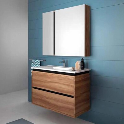 Creavit Verti Çekmeceli Lavabo Dolabı 100 cm Açık Ceviz - 1