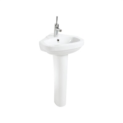 Creavit Vitroya Köşe Lavabo 45 cm - İnce Kolon Ayak VT145 - 1