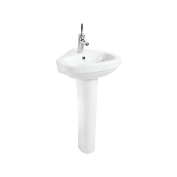 Creavit Vitroya Köşe Lavabo 45 cm - İnce Kolon Ayak VT145 - 1