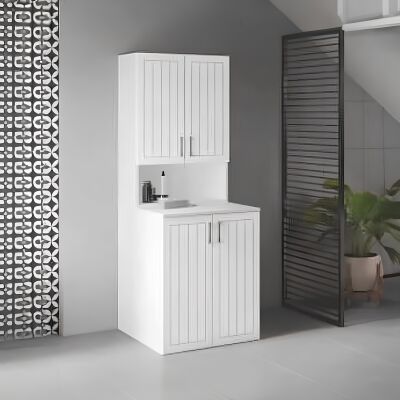 Denko Lotus Çamaşır Makinesi Dolabı 70cm Beyaz - DENKO