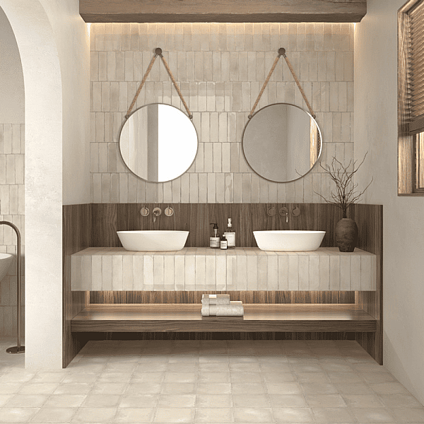 Dune Ceramica Atlantique Amande Dekoratif Karo Mat 20x20cm - 2