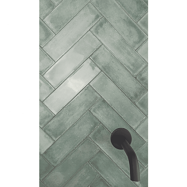 Dune Ceramica Atlantique Aquamarine Dekoratif Karo Parlak 6,9x24cm - 2