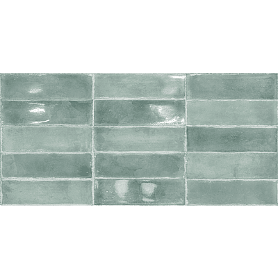 Dune Ceramica Atlantique Aquamarine Dekoratif Karo Parlak 6,9x24cm - 1