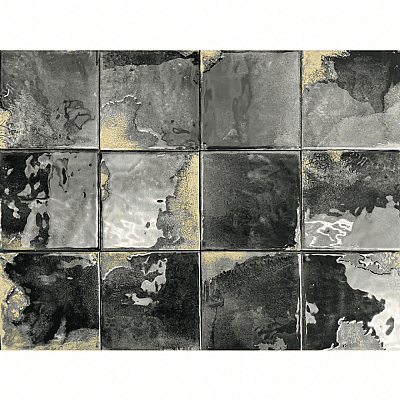 Dune Ceramica Granadella Carbon Dekoratif Karo Parlak 11,5x11,5cm - 1