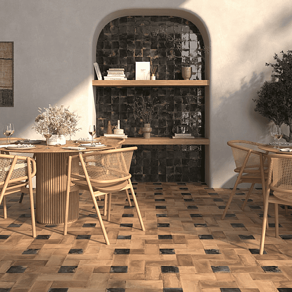 Dune Ceramica Granadella Carbon Dekoratif Karo Parlak 11,5x11,5cm - 2