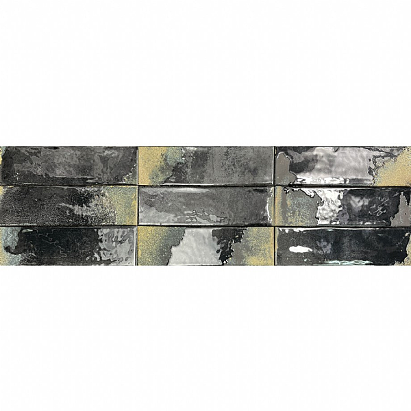 Dune Ceramica Granadella Carbon Dekoratif Karo Parlak 6,4x22,3cm - 1