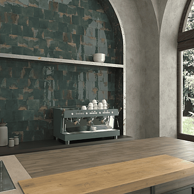 Dune Ceramica Granadella Esmeralda Dekoratif Karo Parlak 11,5x11,5cm - 2