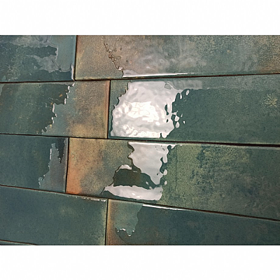 Dune Ceramica Granadella Esmeralda Dekoratif Karo Parlak 6,4x22,3cm - 2