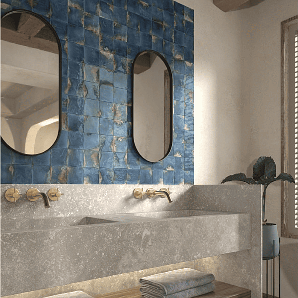 Dune Ceramica Granadella Marino Dekoratif Karo Parlak 11,5x11,5cm - 2