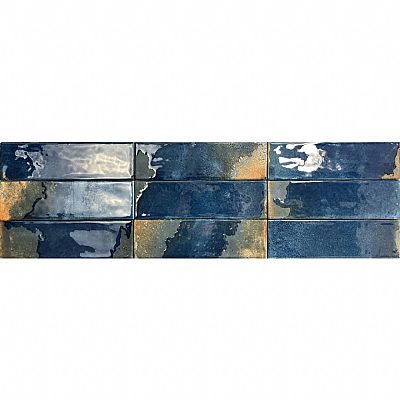 Dune Ceramica Granadella Marino Dekoratif Karo Parlak 6,4x22,3cm - 1