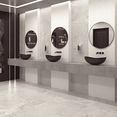 Dune Ceramica Iceberg White Dekoratif Karo Mat 6,4x22,3cm - 3