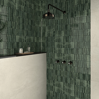 Dune Ceramica Kit-Kat Mosaic Grass Glossy Dekoratif Karo 11,5x23,1cm - 3