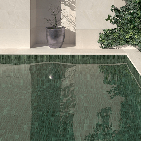 Dune Ceramica Kit-Kat Mosaic Grass Glossy Dekoratif Karo 11,5x23,1cm - 4