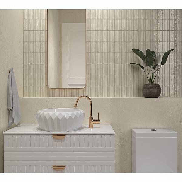 Dune Ceramica Kit-Kat Mosaic Ivory Glossy Dekoratif Karo 11,5x23,1cm - 3