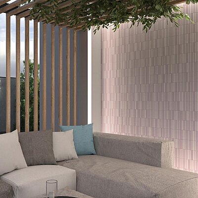 Dune Ceramica Kit-Kat Mosaic Lilac Matt Dekoratif Karo 11,5x23,1cm - 2