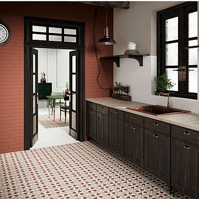 Dune Ceramica Mintons Old White Dekoratif Karo Mat 20x20cm - 3