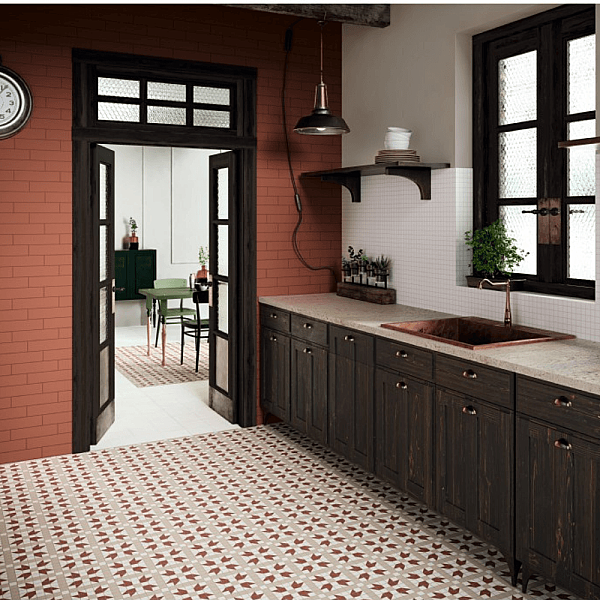 Dune Ceramica Mintons Old White Dekoratif Karo Mat 20x20cm - 3