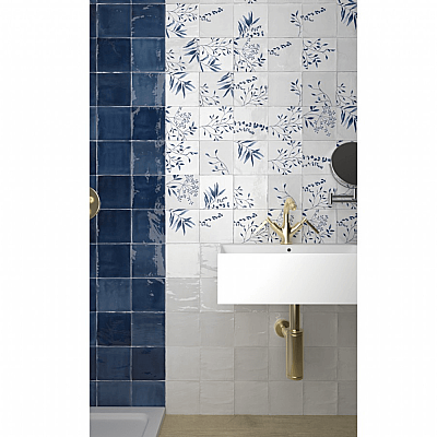 Dune Ceramica Tabarca Blanco Dekoratif Karo Parlak 15x15cm - 3