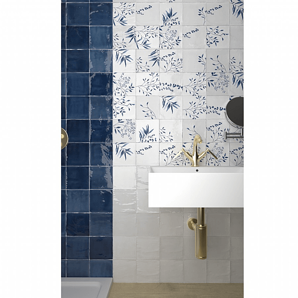 Dune Ceramica Tabarca Blanco Dekoratif Karo Parlak 15x15cm - 3