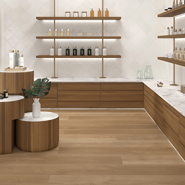 Dune Ceramica Tabarca Blanco Dekoratif Karo Parlak 15x15cm - 2