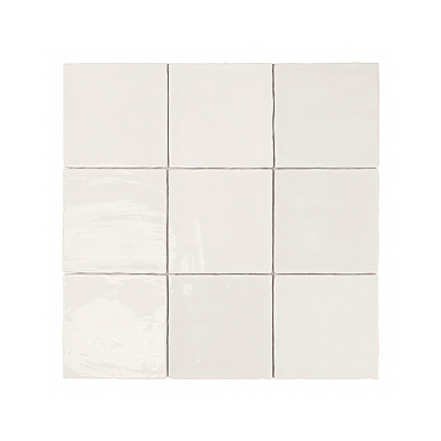 Dune Ceramica Tabarca Blanco Dekoratif Karo Parlak 15x15cm - 1