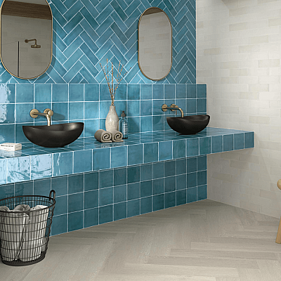 Dune Ceramica Tabarca Cielo Dekoratif Karo Parlak 15x15cm - 2