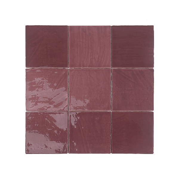 Dune Ceramica Tabarca Granate Dekoratif Karo Parlak 15x15cm - 1