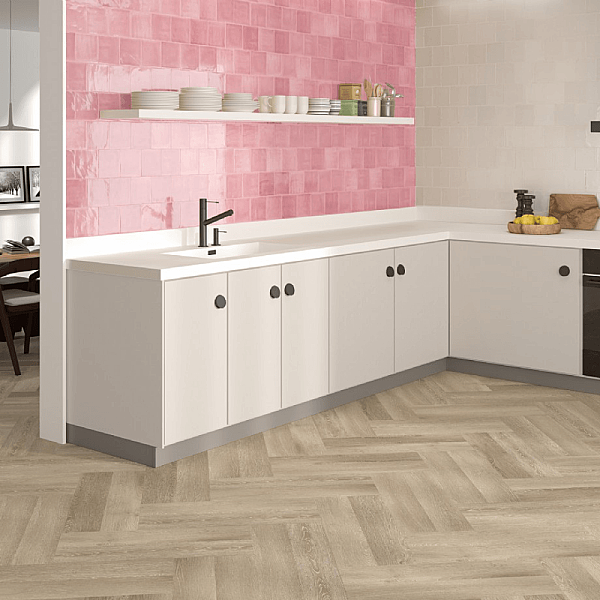 Dune Ceramica Tabarca Rosa Dekoratif Karo Parlak 15x15cm - 2