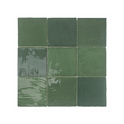Dune Ceramica Tabarca Verde Dekoratif Karo Parlak 15x15cm - 1