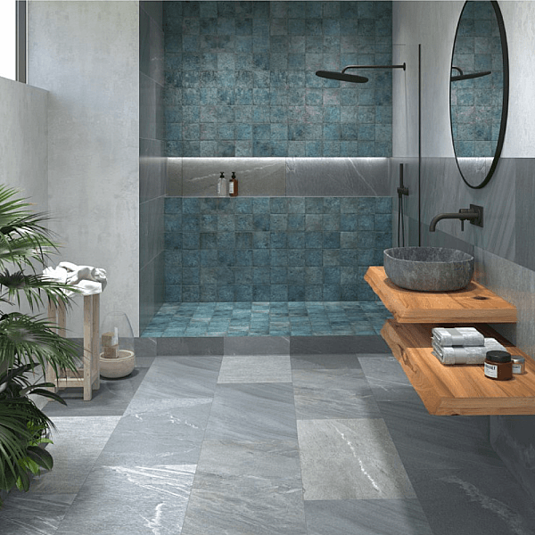 Dune Ceramica Tahiti Turquoise Glossy Dekoratif Karo Parlak 14,7x14,7cm - 2