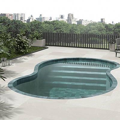 Dune Ceramica Tahiti Turquoise Glossy Dekoratif Karo Parlak 14,7x14,7cm - 4