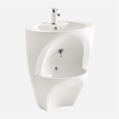 Granty T021S Çift Hazneli Yarım Monoblok Lavabo - 2