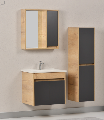 Kalay Alaska Banyo Dolabı Takımı 65cm Meşe - KALAY