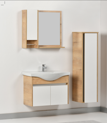 Kalay Alto Banyo Dolabı Takımı 80cm Meşe - KALAY