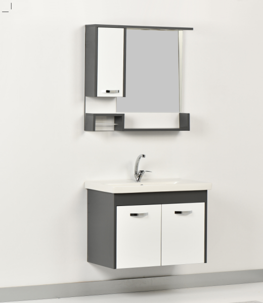 Kalay Arda Banyo Dolabı Takımı 80cm Antrasit - 1