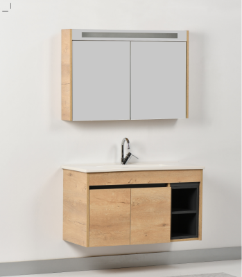 Kalay Athena Banyo Dolabı Takımı 100cm Meşe - KALAY