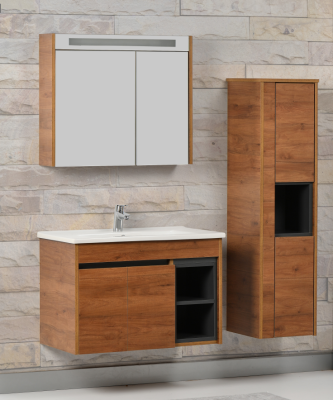 Kalay Athena Banyo Dolabı Takımı 85cm Ceviz - KALAY
