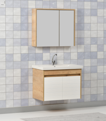 Kalay Beyda Banyo Dolabı Takımı 80cm Beyaz - KALAY