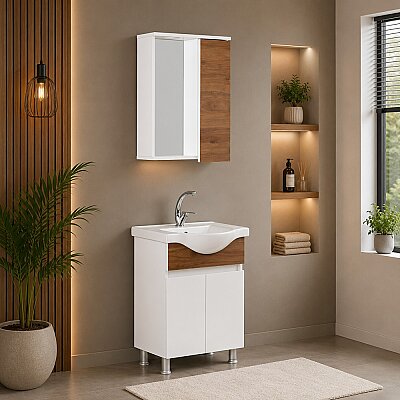 Kalay Buse Banyo Dolabı Takımı 55cm Sümela - KALAY