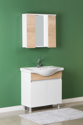 Kalay Buse Banyo Dolabı Takımı 80cm Veli Meşe - KALAY