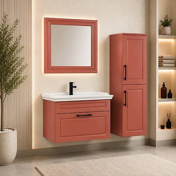 Kalay Efes Banyo Dolabı Takımı 80cm Cotto - 1