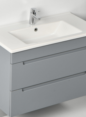 Kalay Gala Banyo Dolabı Takımı 80cm Gri - 2