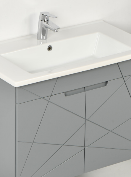 Kalay Geo Banyo Dolabı Takımı 85cm Gri - 2