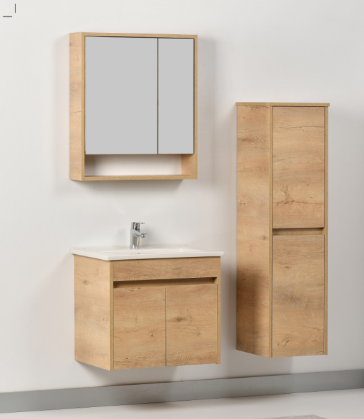 Kalay Kayra Banyo Dolabı Takımı 65cm Meşe - 1