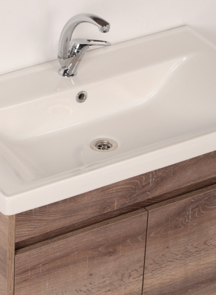 Kalay Kayra Banyo Dolabı Takımı 80cm Sacromento Meşe - 2