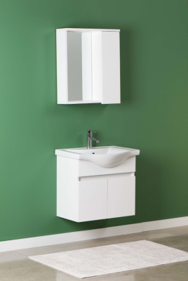 Kalay Kuala Banyo Dolabı Takımı 65cm Beyaz - KALAY