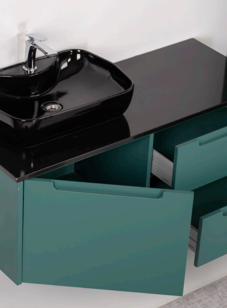 Kalay Lilyum Banyo Dolabı Takımı 120cm Yeşil - 2