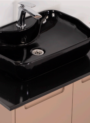 Kalay Lilyum Banyo Dolabı Takımı 80cm Cappuccino - 2