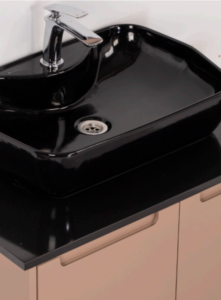 Kalay Lilyum Banyo Dolabı Takımı 80cm Cappuccino - 2