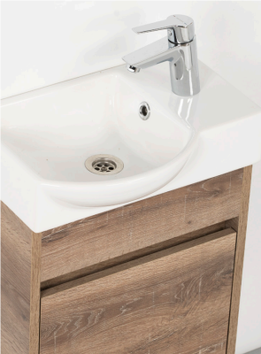 Kalay Moon Banyo Dolabı Takımı 45cm Ceviz - 2